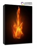 płonąca gitara 50x30cm