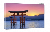 Japonia zachód słońcal 50x30cm