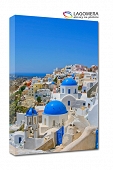 Santorini niebieskie dachy 50x30cm
