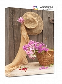 kapelusz pareo kwiaty kosz 55x40cm