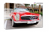 czerwony mercedes cabrio 70x50cm