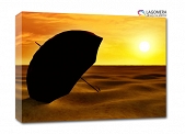 piach parasol zachód słońca 50x30cm